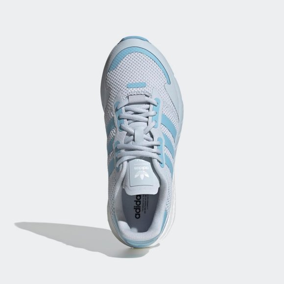 adidas Womens ZX 1k Boost Running Jogging Gym Fitness Trainer Blue White FY3630 - Picture 4 of 12